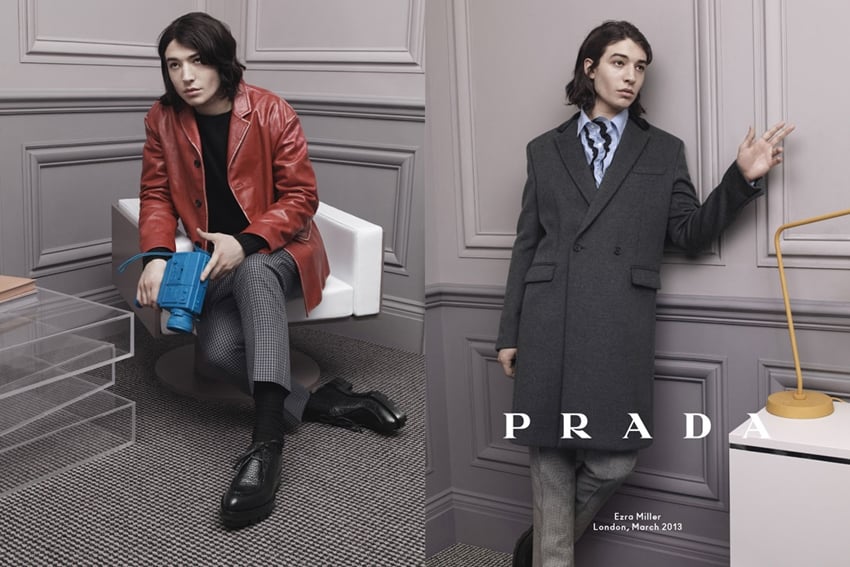 Ad Campaign | Prada Man F/W 2013 ft. Christoph Waltz, Ben Whishaw & Ezra Miller by David Sims