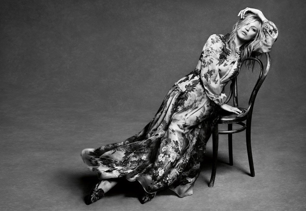 Kate Moss for Alberta Ferretti's fall campaign.
